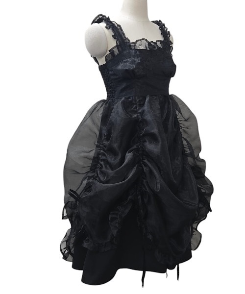 PAIN（ペイン）の「オーガンジーバイカラーフリルシャツロングドレス（ドレス・レディース・ブラック/ホワイト×ピンク/ブルー・FREE）」の20枚目の写真