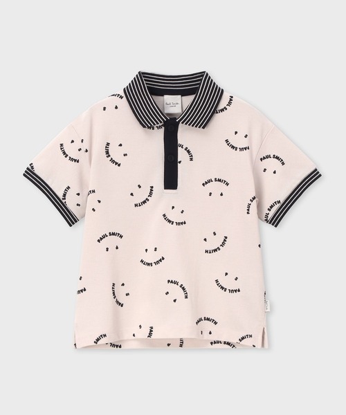 ポール・スミス　総柄プリント　綿ポロシャツ　Lサイズ 　美品 Paul Smith ポール・スミス 総柄プリント 綿ポロシャツ Lサイズ