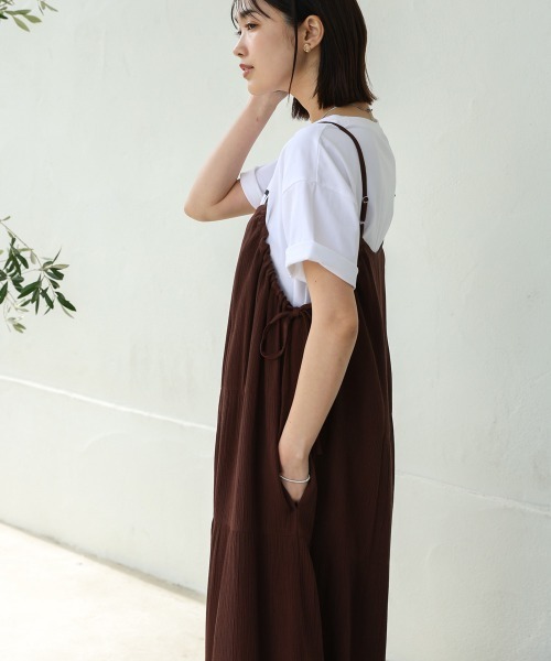 Bou Jeloud（ブージュルード）の「レーヨンクレープキャミワンピース（ワンピース・レディース・ブルー/ブラック/ブラウン・38）」の6枚目の写真