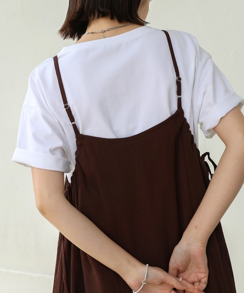 Bou Jeloud（ブージュルード）の「レーヨンクレープキャミワンピース（ワンピース・レディース・ブルー/ブラック/ブラウン・38）」の7枚目の写真