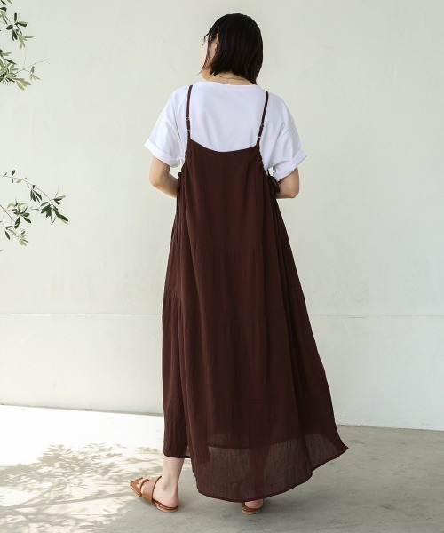 Bou Jeloud（ブージュルード）の「レーヨンクレープキャミワンピース（ワンピース・レディース・ブルー/ブラック/ブラウン・38）」の8枚目の写真