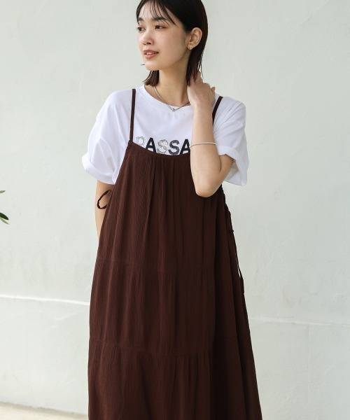 Bou Jeloud（ブージュルード）の「レーヨンクレープキャミワンピース（ワンピース・レディース・ブルー/ブラック/ブラウン・38）」の10枚目の写真