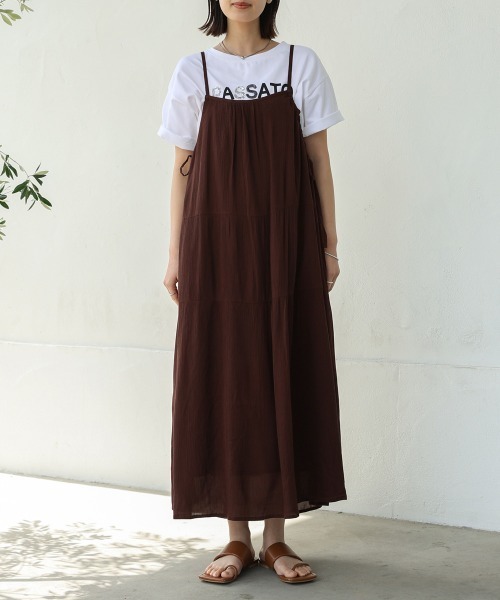 Bou Jeloud（ブージュルード）の「レーヨンクレープキャミワンピース（ワンピース・レディース・ブルー/ブラック/ブラウン・38）」の12枚目の写真