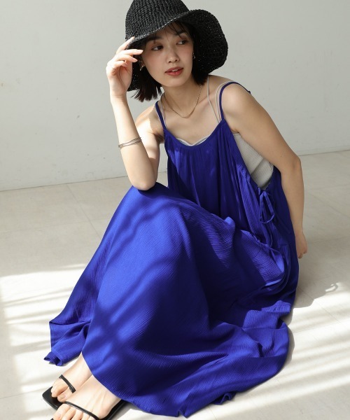 Bou Jeloud（ブージュルード）の「レーヨンクレープキャミワンピース（ワンピース・レディース・ブルー/ブラック/ブラウン・38）」の18枚目の写真