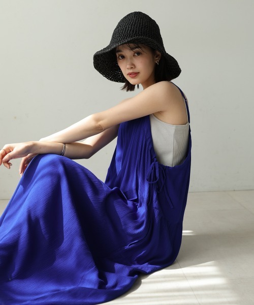 Bou Jeloud（ブージュルード）の「レーヨンクレープキャミワンピース（ワンピース・レディース・ブルー/ブラック/ブラウン・38）」の19枚目の写真