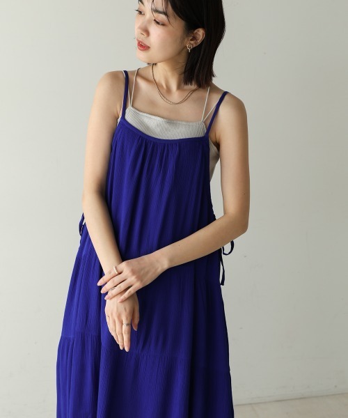 Bou Jeloud（ブージュルード）の「レーヨンクレープキャミワンピース（ワンピース・レディース・ブルー/ブラック/ブラウン・38）」の21枚目の写真