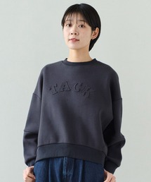 IEDIT 立体エンボスロゴが大人カジュアルな こなれデザインスウェットトップス