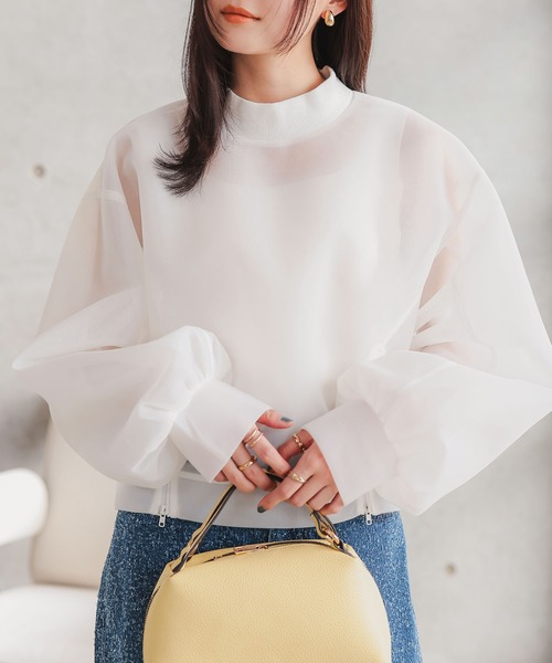 KOBE LETTUCE（コウベレタス）の「フロントジップシアーダンボールトップス（その他トップス・レディース・オフホワイト/グリーン/イエロー/ブラック・M）」の5枚目の写真