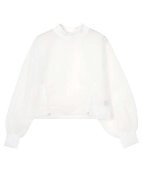 KOBE LETTUCE（コウベレタス）の「フロントジップシアーダンボールトップス（その他トップス・レディース・オフホワイト/グリーン/イエロー/ブラック・M）」の11枚目の写真