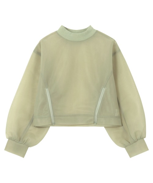 KOBE LETTUCE（コウベレタス）の「フロントジップシアーダンボールトップス（その他トップス・レディース・オフホワイト/グリーン/イエロー/ブラック・M）」の13枚目の写真