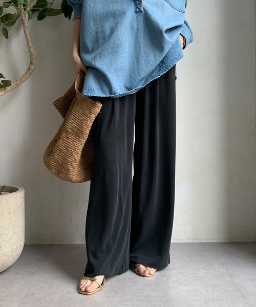 DouDou(ドゥドゥ)の「サンドウォッシュモダールパンツ(その他パンツ・レディース・ネイビー/ブラック/ブラウン・38/36)」の10枚目の写真