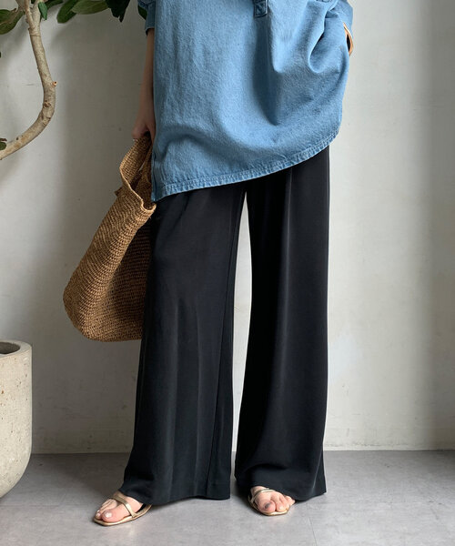 DouDou(ドゥドゥ)の「サンドウォッシュモダールパンツ(その他パンツ・レディース・ネイビー/ブラック/ブラウン・38/36)」の11枚目の写真