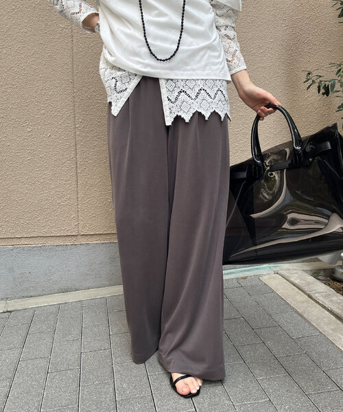 DouDou(ドゥドゥ)の「サンドウォッシュモダールパンツ(その他パンツ・レディース・ネイビー/ブラック/ブラウン・38/36)」の20枚目の写真