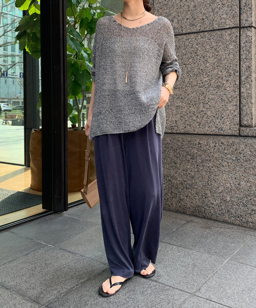 DouDou(ドゥドゥ)の「サンドウォッシュモダールパンツ(その他パンツ・レディース・ネイビー/ブラック/ブラウン・38/36)」の22枚目の写真