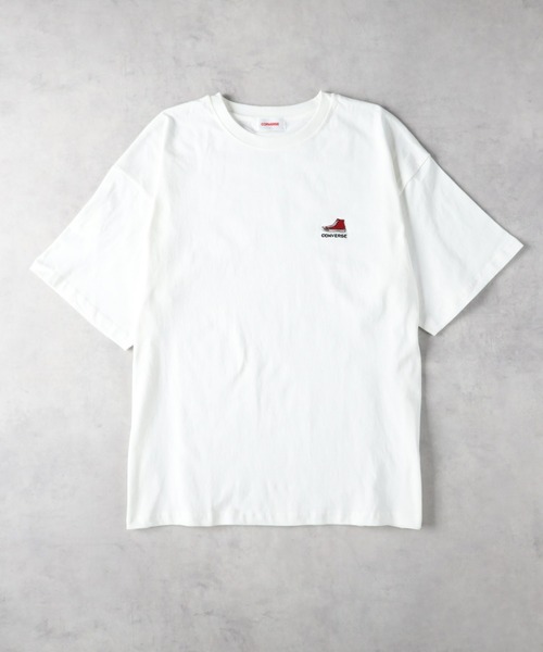 CONVERSE(コンバース)の「CONVERSE(コンバース)ワンポイントTシャツ(Tシャツ/カットソー・メンズ・ブラック/ホワイト・L/XL/S/M)」の2枚目の写真
