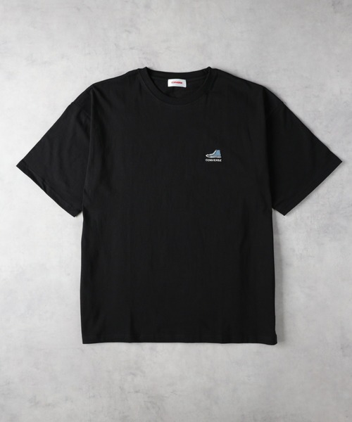 CONVERSE(コンバース)の「CONVERSE(コンバース)ワンポイントTシャツ(Tシャツ/カットソー・メンズ・ブラック/ホワイト・L/XL/S/M)」の1枚目の写真