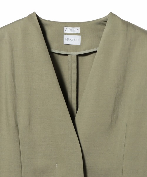 セール】COLUMN / ノーカラーシャツジャケット＜PERMANENT＞（ノー