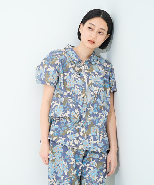 collex(コレックス)の「ボタニカルプリントシャツ(シャツ/ブラウス・レディース・イエロー/ネイビー・フリー)」の9枚目の写真