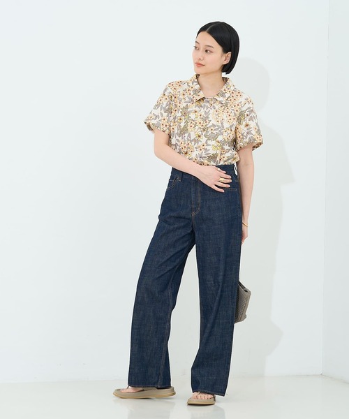 collex(コレックス)の「ボタニカルプリントシャツ(シャツ/ブラウス・レディース・イエロー/ネイビー・フリー)」の15枚目の写真