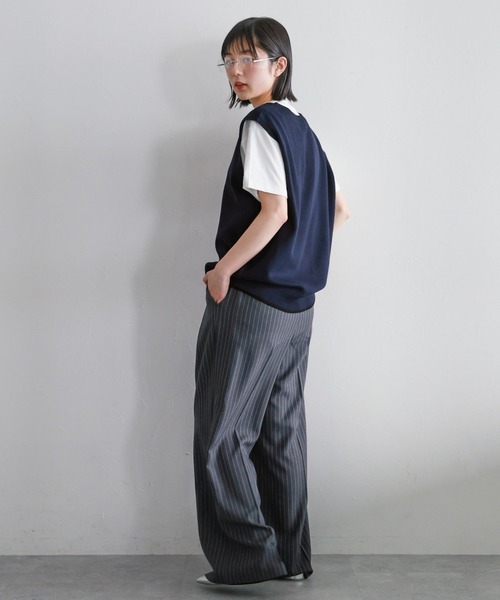 RAGEBLUE（レイジブルー）の「ミラノリブ/ワンポイント刺繍ベスト（ベスト・レディース・グレー/ネイビー・FREE）」の14枚目の写真