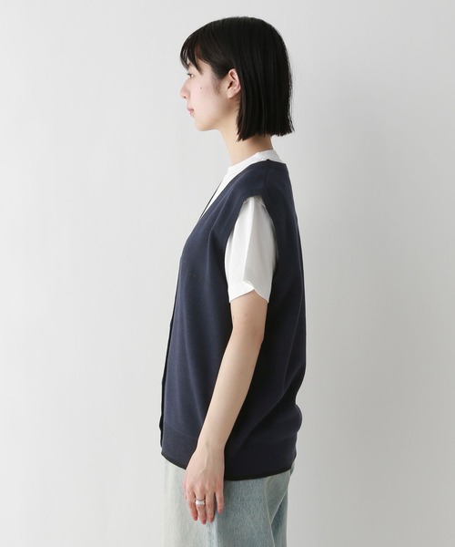 RAGEBLUE（レイジブルー）の「ミラノリブ/ワンポイント刺繍ベスト（ベスト・レディース・グレー/ネイビー・FREE）」の18枚目の写真