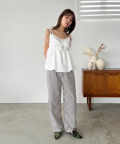 Jewelobe(ジュエローブ)の「ジャガードバルーンビスチェキャミチュニック(キャミソール・レディース・ブラック/ホワイト/ピンク・FREE)」の8枚目の写真
