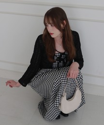 CeLess（セレス）の「Ribbon Strap See-Through Cardigan / リボンストラップシースルーカーディガン（カーディガン/ボレロ）」