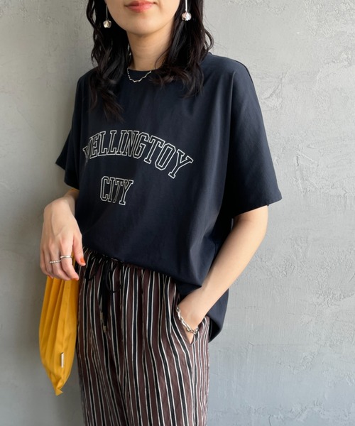 MICA & DEAL フリルスリーブTシャツ ネイビー MICA & DEAL フリルスリーブTシャツ ネイビー MICA&DEAL tシャツ