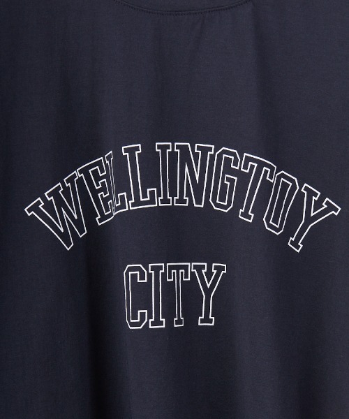 tシャツ 「MICA＆DEAL/マイカアンドディール」 別注 WELLINGTOY CITY ロゴプリントTシャツ レディース MICA&DEAL tシャツ 「MICA＆DEAL/マイカアンドディール」 別注
