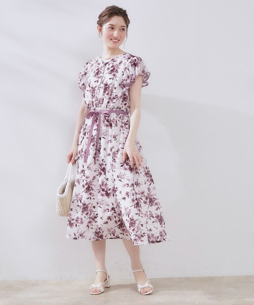 日本未入荷!!【HOBBS】花柄×レース♪華やかサマードレス Couture Brooch ワンピース 「花柄・華やか・一枚で着映え