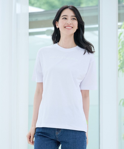 Arnold Palmer(アーノルドパーマー)の「タウン&レジャー シェア ロゴ Tシャツ(Tシャツ/カットソー・レディース・ブラック/カーキ/オフホワイト・XS/S/M/L/LL)」の2枚目の写真