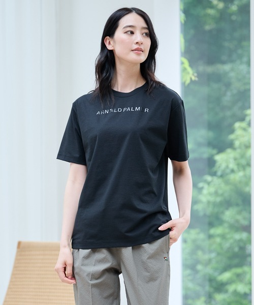 Arnold Palmer(アーノルドパーマー)の「タウン&レジャー シェア ロゴ Tシャツ(Tシャツ/カットソー・レディース・ブラック/カーキ/オフホワイト・XS/S/M/L/LL)」の14枚目の写真