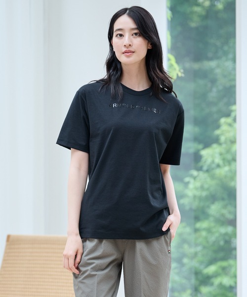 Arnold Palmer(アーノルドパーマー)の「タウン&レジャー シェア ロゴ Tシャツ(Tシャツ/カットソー・レディース・ブラック/カーキ/オフホワイト・XS/S/M/L/LL)」の13枚目の写真