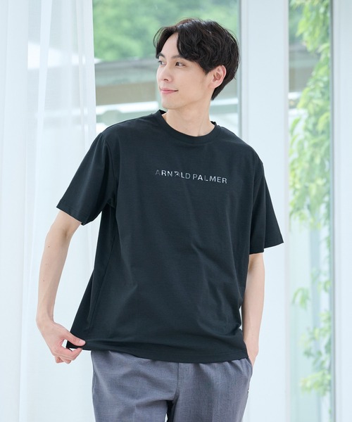 Arnold Palmer(アーノルドパーマー)の「タウン&レジャー シェア ロゴ Tシャツ(Tシャツ/カットソー・レディース・ブラック/カーキ/オフホワイト・XS/S/M/L/LL)」の11枚目の写真