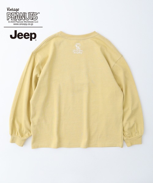PEANUTS(ピーナッツ)の「PEANUTS×Jeep チェーンステッチ刺繍オーバーサイズ長袖Tシャツ(Tシャツ/カットソー・メンズ・マスタード/ブラック/カーキ・S/M/L/LL)」の13枚目の写真