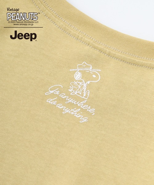 PEANUTS(ピーナッツ)の「PEANUTS×Jeep チェーンステッチ刺繍オーバーサイズ長袖Tシャツ(Tシャツ/カットソー・メンズ・マスタード/ブラック/カーキ・S/M/L/LL)」の14枚目の写真