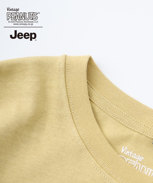 PEANUTS(ピーナッツ)の「PEANUTS×Jeep チェーンステッチ刺繍オーバーサイズ長袖Tシャツ(Tシャツ/カットソー・メンズ・マスタード/ブラック/カーキ・S/M/L/LL)」の9枚目の写真