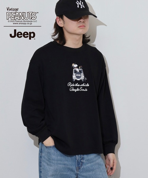 PEANUTS(ピーナッツ)の「PEANUTS×Jeep チェーンステッチ刺繍オーバーサイズ長袖Tシャツ(Tシャツ/カットソー・メンズ・マスタード/ブラック/カーキ・S/M/L/LL)」の22枚目の写真