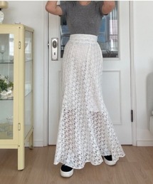 PIN（ピン）の「フラワーレースマーメイドSK（スカート）」