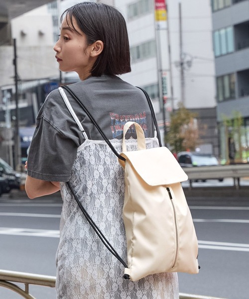 2WAYフラップメタルジップナップサック MONO-MART│MONO-MART