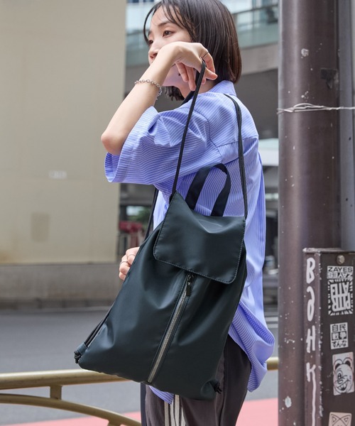 mayuming　no.2 2WAYフラップメタルジップナップサック MONO-MART│MONO-MART