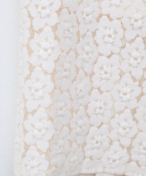 natural couture（ナチュラルクチュール）の「【WEB限定】花柄レースややAラインスカート（スカート・レディース・ミント/アイボリー/サックスブルー/ブラック・FREE）」の8枚目の写真