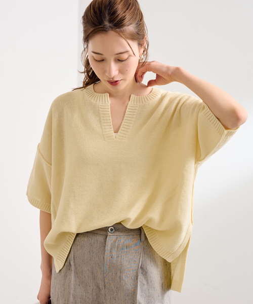 TODAYFUL キーネックサテンプルオーバー TODAYFUL（トゥデイフル）の「キーネックサテンプルオーバー（T