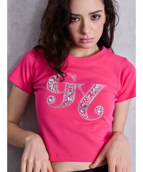 GYDA GY ビジューTシャツ GY bijou Tシャツ（Tシャツ/カットソー）｜GYDA（ジェイダ）の