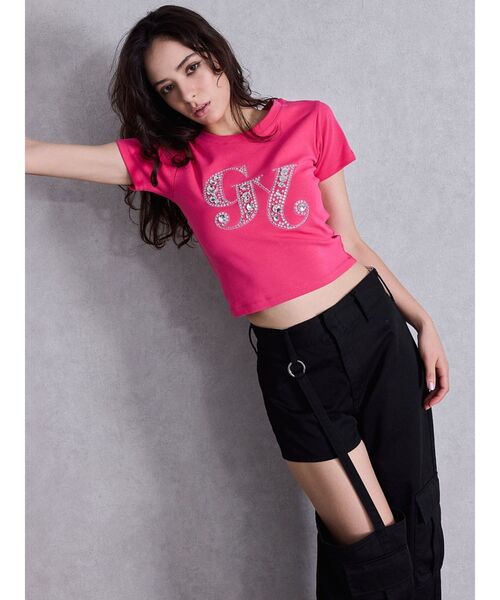 GYDA GY bijou Tシャツ　ブラック GY bijou Tシャツ（Tシャツ/カットソー）｜GYDA（ジェイダ）の