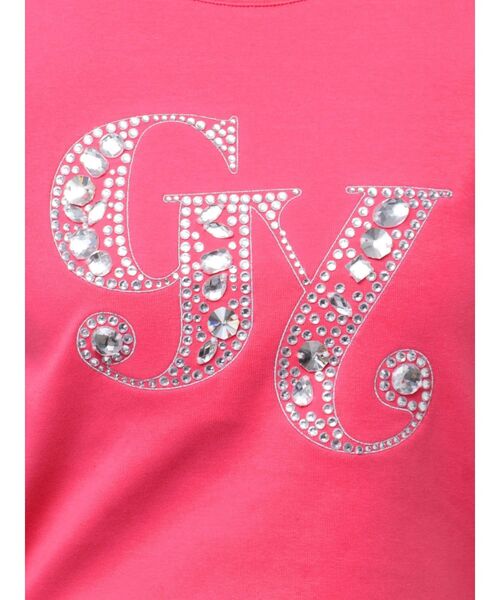 GYDA（ジェイダ）の「GY bijou Tシャツ（Tシャツ/カットソー・レディース・オフホワイト/ブラック/ピンク・FREE）」の6枚目の写真