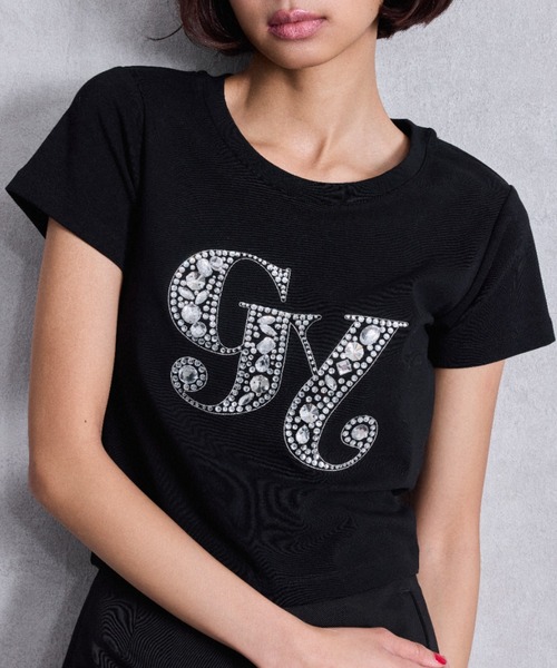 GYDA GY bijou Tシャツ　ブラック GY bijou Tシャツ（Tシャツ/カットソー）｜GYDA（ジェイダ）の