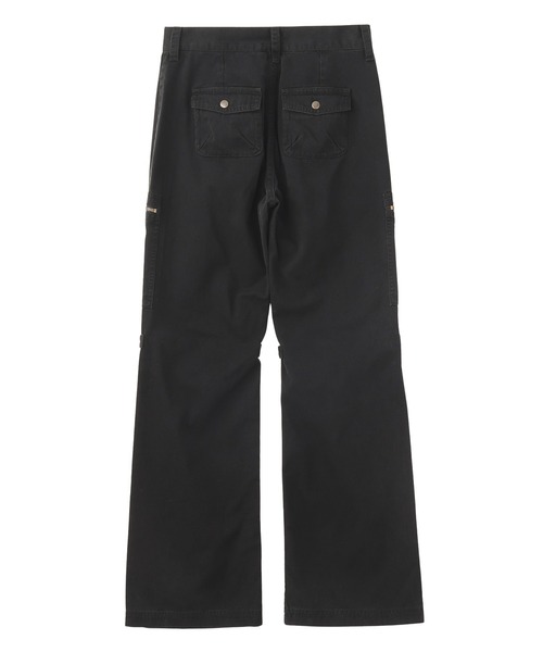 X-girl（エックスガール）の「FADED MULTI POCKET FLARE PANTS（その他パンツ・レディース・ブラック/オリーブ/ブラウン・S/M）」の4枚目の写真
