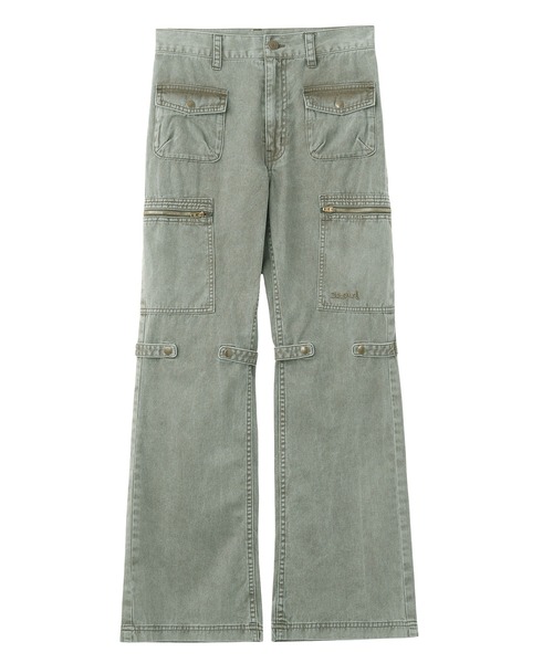 X-girl（エックスガール）の「FADED MULTI POCKET FLARE PANTS（その他パンツ・レディース・ブラック/オリーブ/ブラウン・S/M）」の19枚目の写真