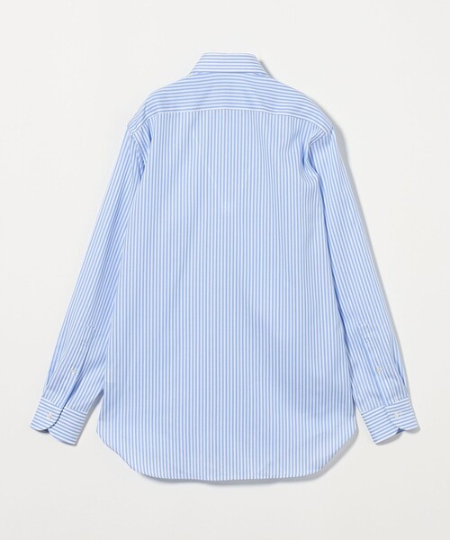 UNITED ARROWS(ユナイテッドアローズ)の「イージーケア AG パナマストライプ ワイドスプレッドカラー シャツ -イージーケア・抗菌防臭・通気性-(ビジネスシャツ・メンズ・グレー系/ライトブルー・39cm/41cm/40cm/38cm)」の4枚目の写真